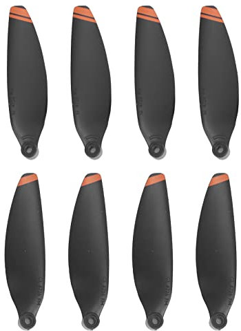 2 Paar Drohnenblatt-Propeller, Mini-Drohnen-Ersatzteile Geräuscharmer, Leichter, Kompakter Propeller-Ersatz, Kompatibel für Mini 2 2,2 X 0,6 Zoll(Oranger Rand)