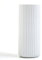Gerippte Vase Weiß 20 cm Hoch, Modern Blumenvasen aus Keramik für Tischdeko Innenbereich, Deko Vasen für Pampasgras