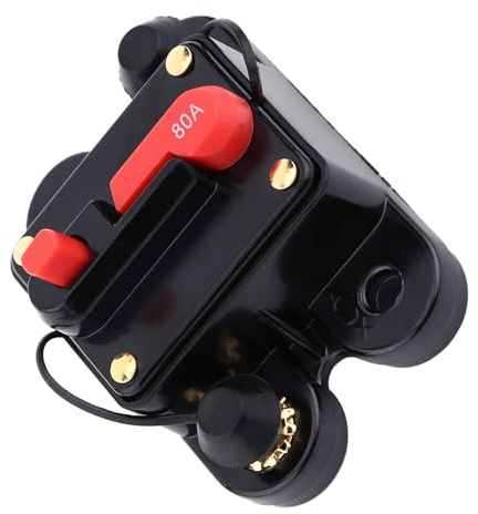 Dioche Schutzschalter, Sicherung 12V, Gleichstrom mit Auto Reset Leistungsschalter für Autos, Boote, Wohnmobile und Motorräder(80 A)