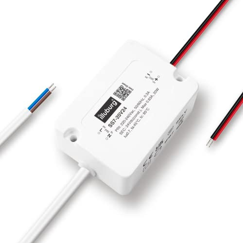 illuburg Trasformatore LED 24V 20W Impermeabile IP67 Senza Sfarfallio LED Alimentatore Driver Power Supply