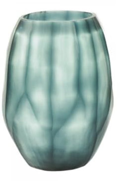 Lambert [DL] Boccioni Vase, Glas, Rauchblau, H 27cm, D 21/16,5
