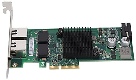 Gigabit-Netzwerkkarte, PCI-E X4 RJ45 10/100/1000Mbps Gigabit Dual Port Electric Port Netzwerkadapter Unterstützt Jumbo Frames, Tso, VLAN, PXE, WOL