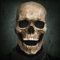 Bahan alamy Horror Maske, Totenkopf Maske mit Beweglichem Kiefer, Skull Mask aus Natürlich Latex, Halloween Masken für Cosplay Halloween Party