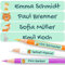 Personalisierbare Namensaufkleber für Kinder (60 Stk. 47x7 mm) - Wasserfeste Namensschilder für Gegenstände, Stifte & Textilien - Optimal für Kita, Kindergarten und Schule - Schöne Motive