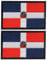 2 parches bordados de moral de la bandera dominicana, parches tácticos militares para coser en emblema, insignias, arneses, gancho para el hombro, brazalete de bricolaje (dominicano)