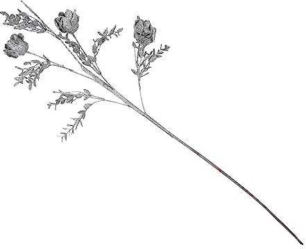 ABOOFAN Rose Artificielle Pailletée Décoration Maison Intérieur Fleur Scintillante Simulée Ornement Événement Célébration Accessoire Table Bouquet Composition