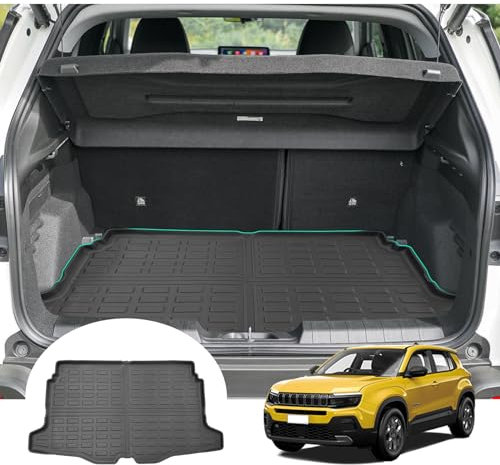 GAFAT Compatibile con Jeep Avenger Hybrid EV 2023 2024 2025 Tappetino per Bagagliaio, Facile da Piegare, Avenger 2025 Tappetini TPE Tutte Stagioni Original 3D Bordo Alto, Avenger Accessori (Superiore)