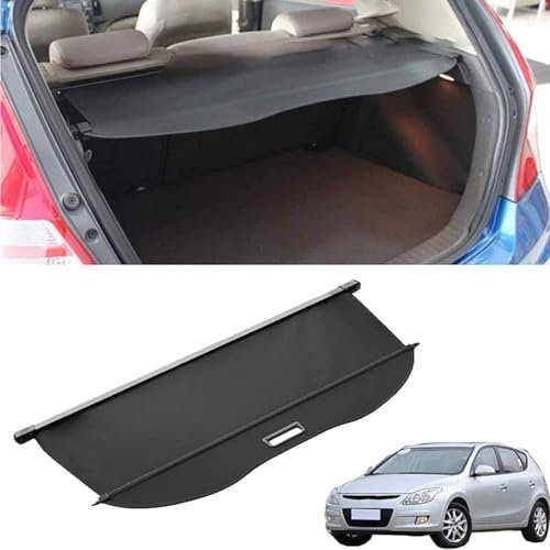 DAYKET Auto Hintere Kofferraum Hutablage Für Hyundai i30 Hatchback 2009-2019, Trunk Cargo Abdeckung Kofferraum-Vorhang Regal Schattenschutz