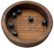 Bandeja para dados Farkle - Bandeja para dados de madera | Bandeja redonda para lanzar dados | Clásico juego de mesa de dados | Bandeja para dados de madera con bordes seguros para rodar los dados