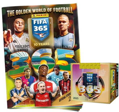 Panini 365-2025 - Sammelsticker - 1 Display (36 Tüten) + Sammelalbum