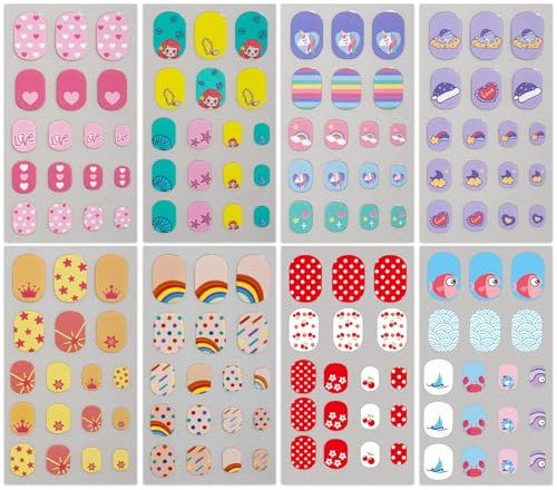 Yamobi 8 Blätter Nagelsticker,Selbstklebende Nail Sticker, Nail Sticker 3D Sterne, Einhorn, Tiere und mehr,Spaßige Nagelaufkleber für kreative Nageldesigns