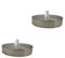 LEDSone Ceiling Rose Pendant Cable Grip Flex Clamp Plate for Light Fitting 100mm Choose Hanging Lamp Multi Colour Full Set (Satin Nickel 2 Pack)