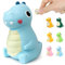 LEcylankEr Spardose Kinder Dinosaurier Sparschwein Taufgeschenke für Jungen Mädchen Money Box aus Sicheres PVC-Material Gut für Dekoration Spielzeug Geschen (Neu - Blau)