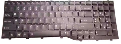 RTDPART Laptop-Tastatur für Fujitsu LifeBook U7511 U7512 U7613 7U15A2 7U15A3 7U16A4 Englisch (US) Schwarz (ohne Hintergrundbeleuchtung) Neu
