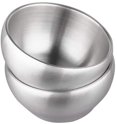 Asyduey Eisschüssel, Isolierschüssel, 15oz, Doppelwandige Suppenschüssel, Müslischüssel Aus Edelstahl SUS304, 2er-Set