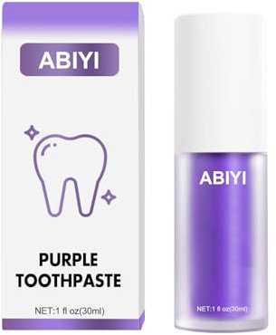 Purple Teeth Whitening Toothpaste, Whitening Zahnpasta, Zahnfleckenentfernung, Lila Zahnpasta für Zahnaufhellung,Eine Schonende Pflege Des Zahnfleisches (1, Original)