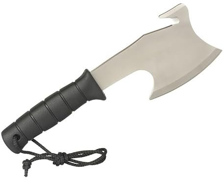 LO TRINCO YO Muela Hacha HG-S Hoja de Acero MoVa y Mango inyectado en Goma para Caza, Pesca, Supervivencia y Bushcraft