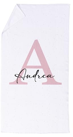 Made in Gift - Toalla Personalizable – Microfibra 160 x 80 cm, Nombre Incluido Original para Piscina, Playa o Campamento