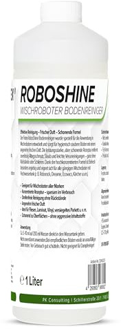 Flotex RoboShine Wischroboter Bodenreiniger 4x1L I Hocheffektives Reinigungsmittel für Wischroboter I Universelles Putzmittel für Wischroboter zur Reinigung von Fliesen, Laminat & versiegeltem Parkett