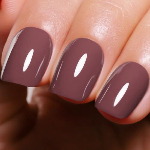 Ozzeal Gel Polish, 15ml Coffee Brown Gel Nail Polish Autumn Winter Soak Off LED UV Art Starter Manicure Salon