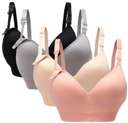 Oliaekd Soutien-Gorge de maternité sans Couture pour Femmes (Lot de 4)