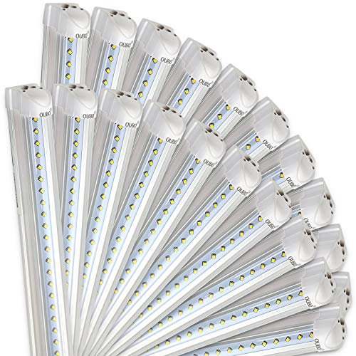 OUBO [20er Pack zum Sparpreis LED Leuchtstoffröhre mit Fassung komplett 60CM LED Tube T8 Röhre Leuchtstofflampe, 10 Watt 1350 Lumen, Naturweiss 4000K, Transparente Abdeckung