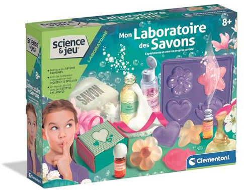 Clementoni - Science & Play: Mon Laboratoire des Soaps - Coloured and Scented Soaps - Ingredients and Instruments Included - Scientific Game for Children - Made in Italy - Ages 8 and above - 52277