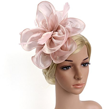 FRCOLOR Headband Handmade Organza Wedding Hair Accessories Headdress for Women Party Valentine S Day Prom