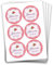Papierdrachen 24 Marmeladen-Aufkleber | Selbstklebende Etiketten für selbst gemachte Johannisbeer-Marmelade Design 2-4 cm große Sticker für Eingekochtes - Homemade zum Selbst beschriften