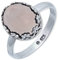Anello da donna in argento 925 con quarzo rosa, pietra preziosa rosa, discretamente giocoso