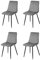 La Chaise Spaniola Denia Stuhl, Stoff, Grau, 44 cm (Breite) x 55 cm (Tiefe) x 88,5 cm (Höhe)