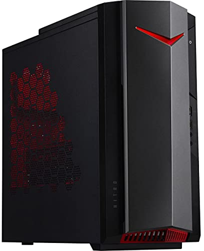 Acer Nitro 50 Ordinateur de bureau de jeu 10e génération Intel Core i5-10400F 6 cœurs, GeForce GTX 1650, 8 Go DDR4, SSD NVMe M.2 de 512 Go, Intel WiFi 6, clavier et souris, N50-610-UR14