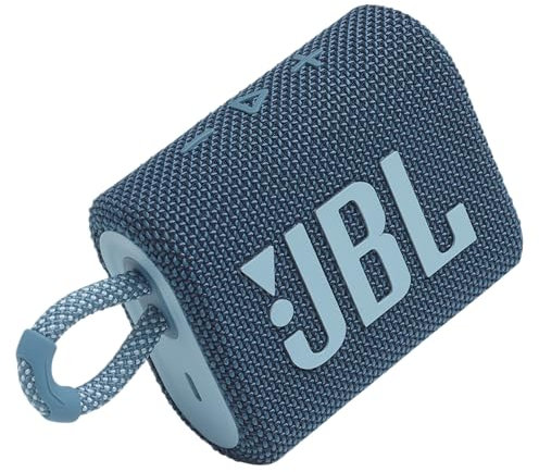 JBL Go 3: Altavoz portátil con Bluetooth, batería integrada, Resistente al Agua y al Polvo, Color Azul JBLGO3BLUAM
