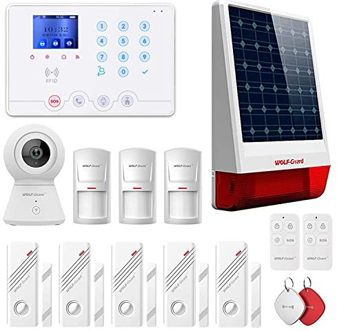 Wolf-Guard W4Q WiFi/4G Home Alarm System with Camera, 110dB, App Remote Control