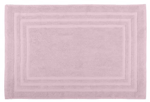 Stof - Tapis de Bain - Taille 45x70 cm - 100% Coton Bio - Couleur Poudre - Modèle Lagune - Linge pour la Maison - Doux et Confortable - Idéal pour la Salle de Bain