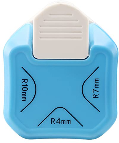 LOONENG 3-Wege-abgerundete Eckstanzer, 4 mm, 7 mm, 10 mm, 3-in-1-Eckschneider für Papierhandwerk, Laminiergerät, Karton, DIY-Projekte, Fotokarten, Kartenherstellung und Scrapbooking
