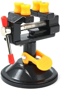 Mini-Schraubstock mit Gummi-Saugnapf, Tischschraubstock, Klemme, einfaches Drehen, 360 Grad Saugnapf, Schraubstock für Schmuck, Handwerk, Modellbau, Hausaufgaben