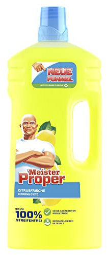 Meister Proper Allzweckreiniger Flüssig (2 L) Citrusfrische, leistungsstarke Reinigungskraft fürs gesamte Zuhause, bis zu 100% streifenfreie Reinigung