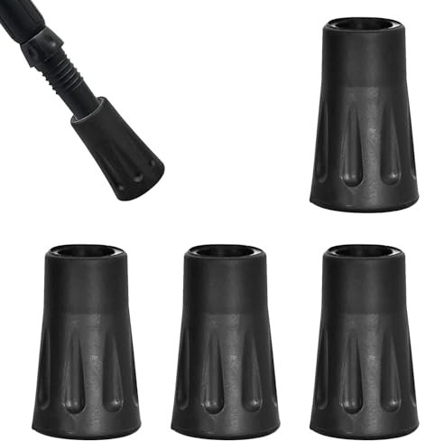 Asphalt Gummipuffer,Nordic Walking Pads,Gummipuffer für Walkingstöcke,rutschfest Krückenkapsel Spazierstock Tipps,Ersatz Walking Pads für Gehstöcke,Nordic Walking Stöcke Gummipuffer,4 PCS