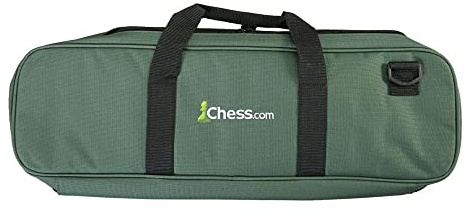 The House of Staunton Chess.com Deluxe Chess Bag (Forest Green)