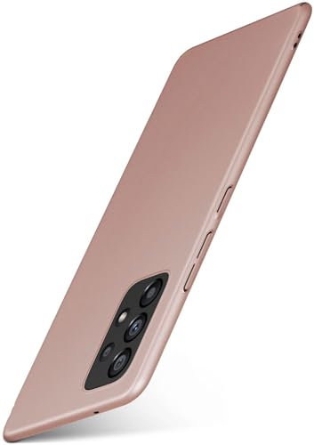 moex Alpha Case für Samsung Galaxy A53 5G Hülle Ultra Dünn, Schutzhülle mit erhöhtem Kameraschutz, Slim Cover Hardcase Backcover, Dünnste Handyhülle Minimalistisch, Rosegold