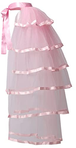 Graceart Jupe tutu steampunk en dentelle avec ceinture, noir, rose, taille unique