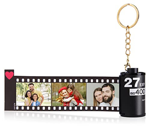 RolaOnly Porte-clés personnalisé avec 5/10 photos pour femmes hommes imprimés votre album photo de film Souvenirs Moment Cadeaux pour couples Amis Noël Anniversaire Saint Valentin