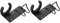 RAKUTE 2pcs Microphone Holder Wall-Mounted Rack Mount Metal Wall Wireless Screw Practical with Ktv Universal Screws Mic Cable Sturdy for Stand Hook Household Iron Hanging Hanger Brackets (Color : Bla