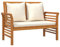 Yolola 2-Sitzer Bank Holzbank Gartenbank mit Kisse Sitzbank 120 cm Gartensofa 2-Sitzer–Balkonsofa- wetterfest