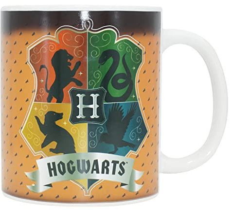 SRV Hub 325ml Harry Potter Picture Changing Mug, Heat Sensitive Color Changing & Image Morphing Tea Cup for Lattes, Cappuccinos, Hot Chocolate or Warm Butterbeer.