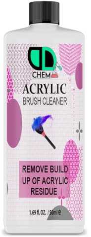 DD Acrylic Nail Brush Cleaner | Powerful Liquid Cleaner For Acrylic Gel Nail Brushes | Remove Oil Residue| All Purpose Makeup Brushes Cleaner (50ML)