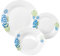 Juego de vajilla de porcelana de 18 piezas, blanco, colección Shanghai, servicio de mesa elegante y resistente