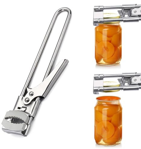 Lid Opener, Stainless Steel Jar Opener, Lid Opener for Screw Jars, Multifunctional Can Opener, Safety Can Opener, Lid Opener for Elderly, Long Nails, Arthritis Patients