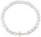 COAI Damen Armband mit Mondstein Perlen und Kreuz Anhänger M, Kreuz Armband Damen